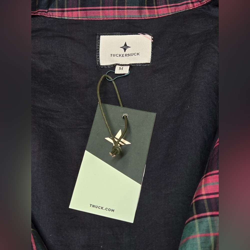 NWT TUCKERNUCK Tartan Tie Front Bow Bea Blouse Women’s Medium 5550 - Picture 8 of 12